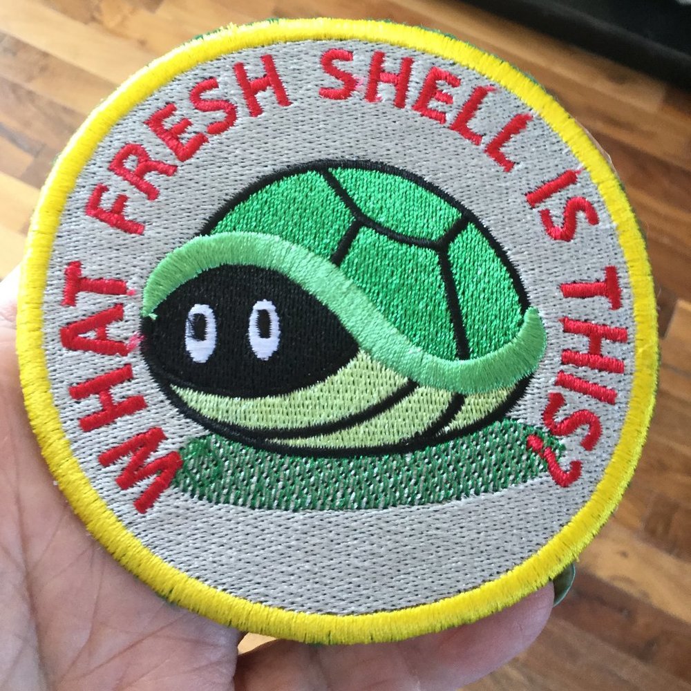 Homemade iron on patch size: 3.69 X 3.71 in